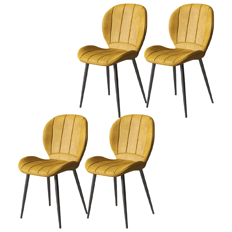 Metal de la cocina del estilo nórdico que cena la silla Wingback que cena las sillas laterales sin brazos