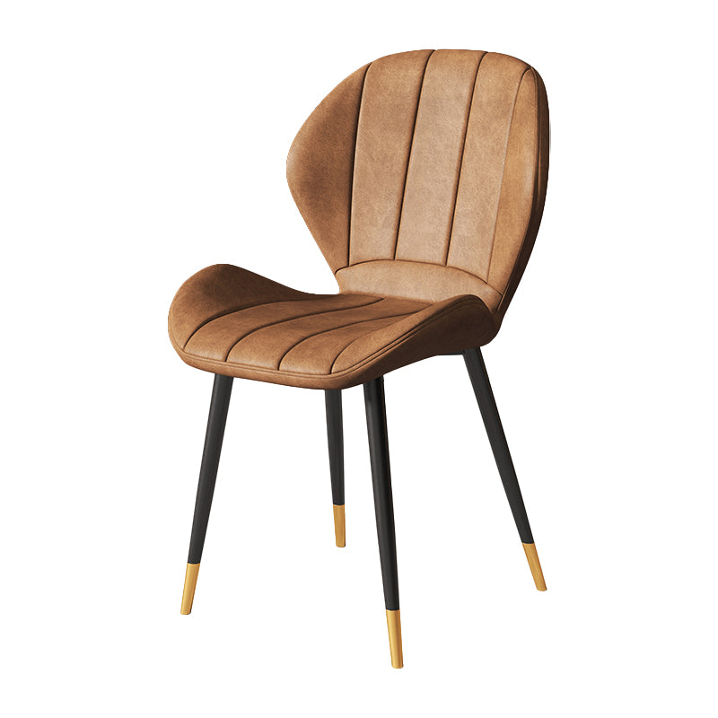 Metal de la cocina del estilo nórdico que cena la silla Wingback que cena las sillas laterales sin brazos