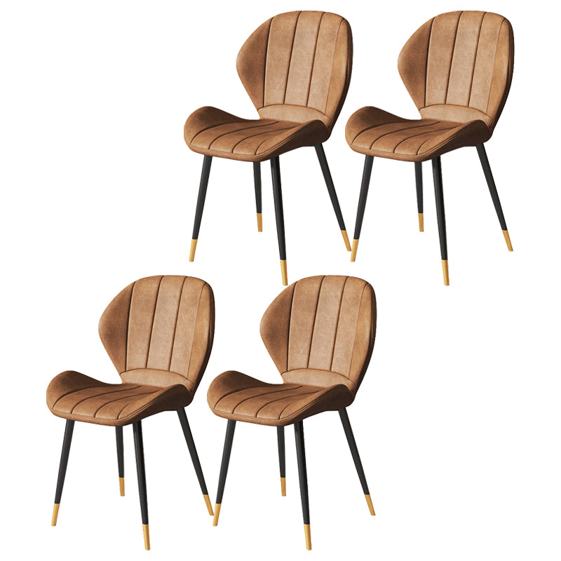 Metal de la cocina del estilo nórdico que cena la silla Wingback que cena las sillas laterales sin brazos