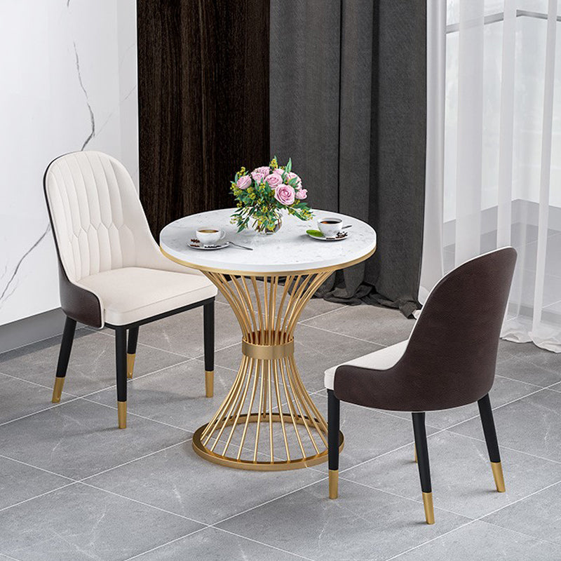 1/2/3/4/5 PCS Metal Glam Glam Dining Room Ensemble avec table ronde