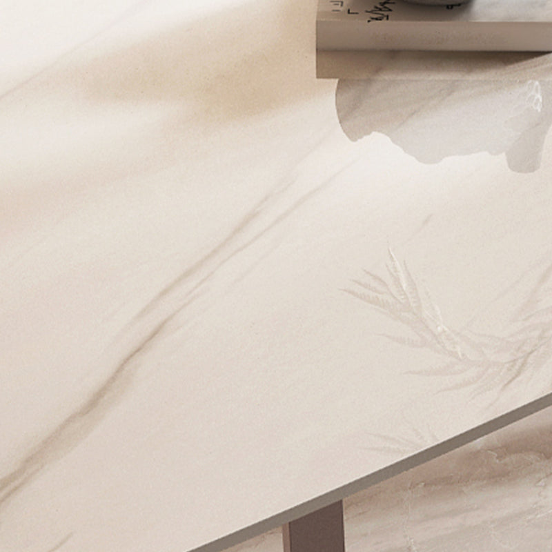 Nordic 1/4/5/7 Pièces Ensemble de restauration rectangle avec meubles de table de pierre fritté