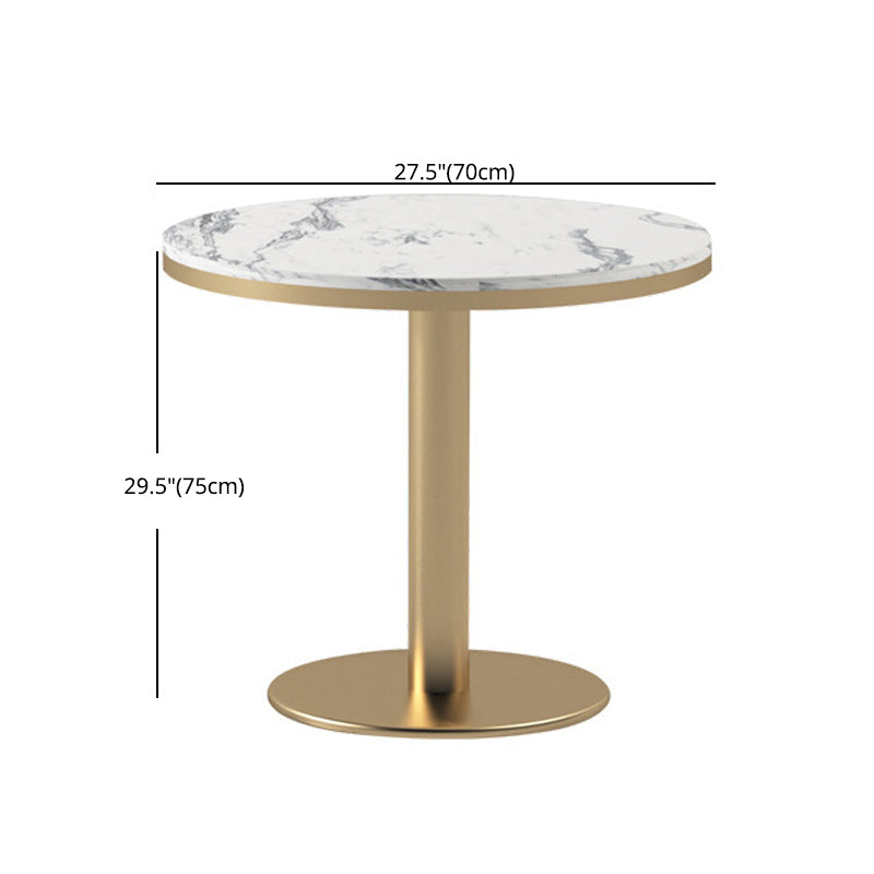 1/3/4/5 Pcs Metal Glam Style Dining Room Set with Round Table Dinette Set