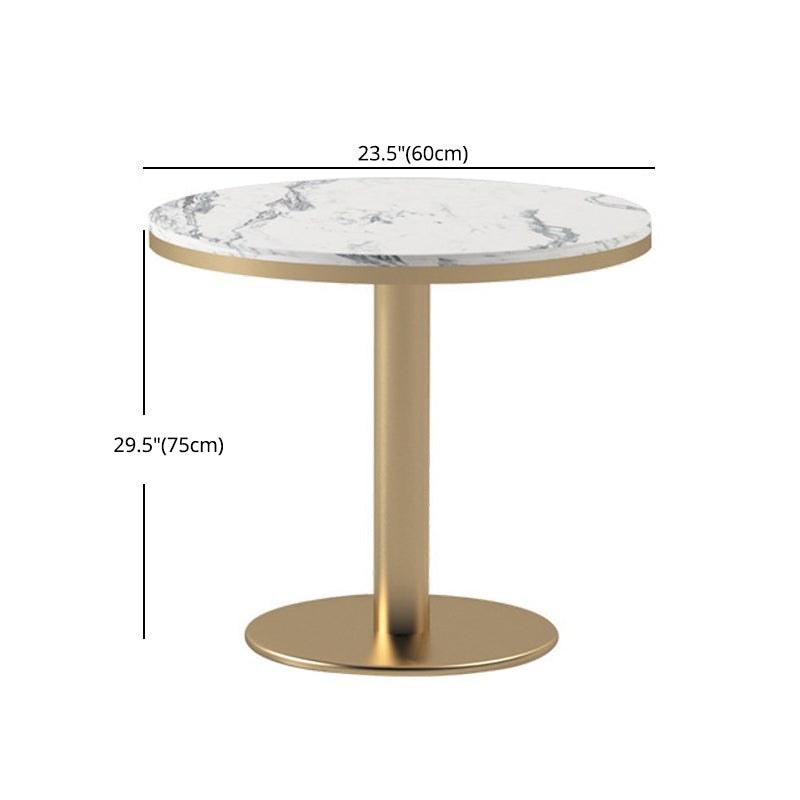 1/3/4/5 Pcs Metal Glam Style Dining Room Set with Round Table Dinette Set