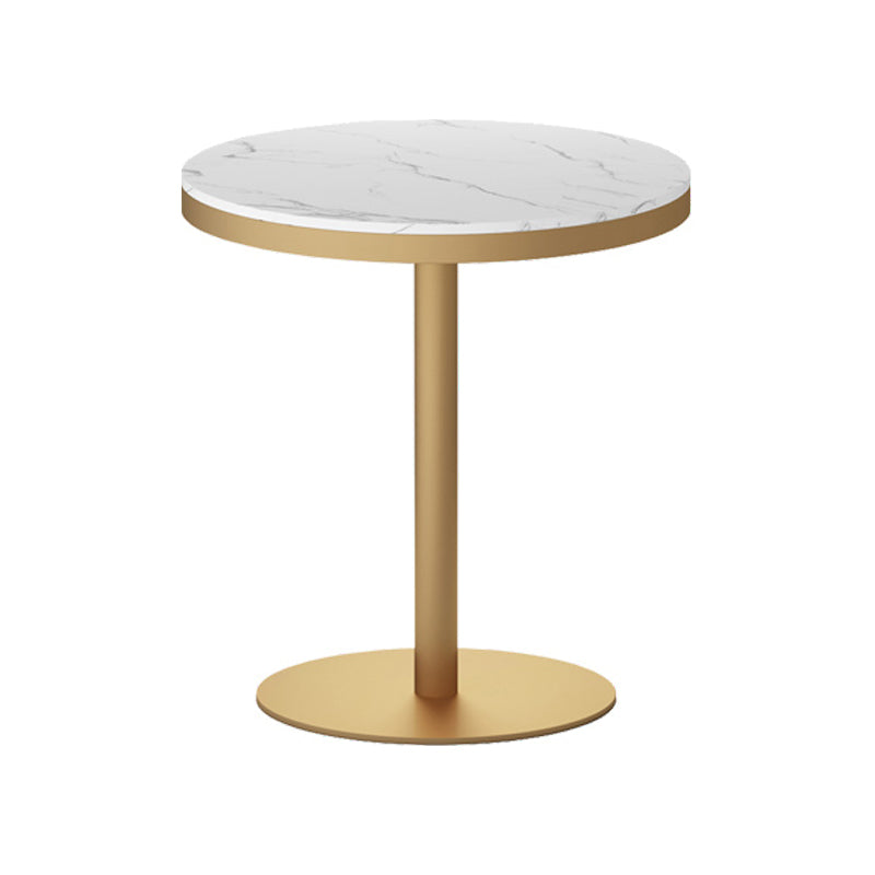 1/3/4/5 PCS Metal Scandinavian Dining Spory Set avec ensemble de dinet de table à l'intérieur rond