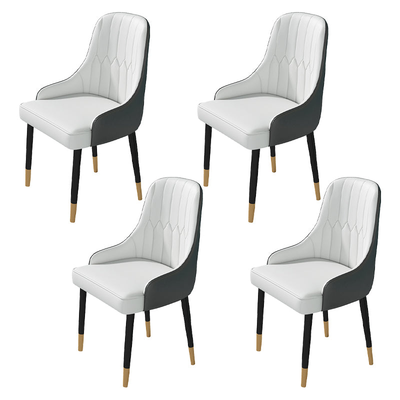 Modern 1/4/5/7 Pieces Black Dining Set Sintered Stone Dining Table Set with Leather Chairs