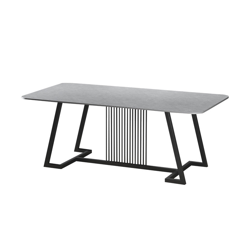 Modern 1/2/5/7 Pieces Dining Set Sintered Stone Dining Table Set with Leather Chairs