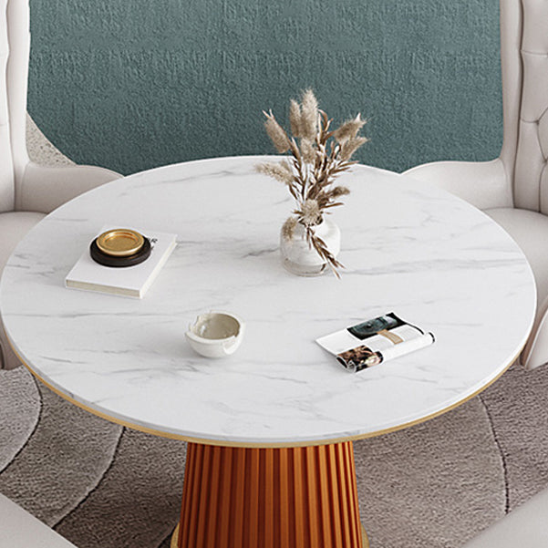 1/5 Pcs Metal Contemporary Dining Room Set with Round Indoor Table Dinette Set