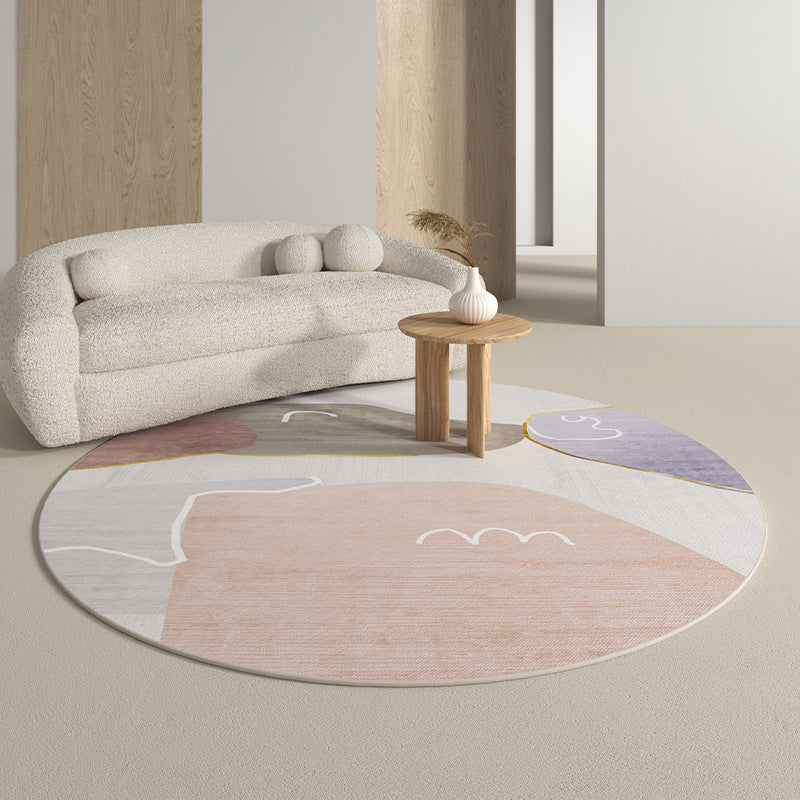 Blackish Green Muster Teppich Polyester Moderner Teppich Färbemfester Teppich für Wohnzimmer