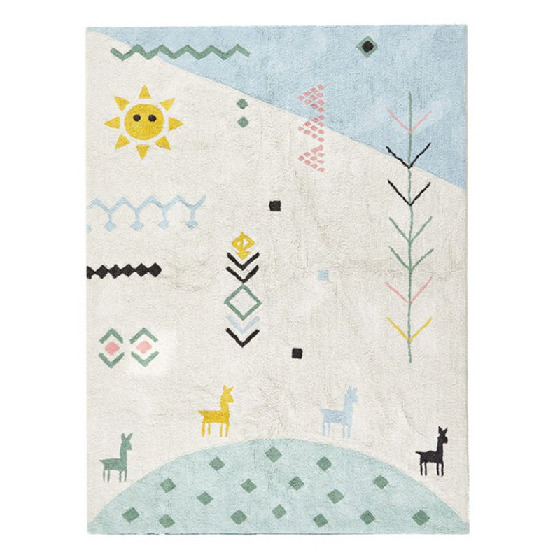 Beige moderner Teppich Polyester Muster Innenblatt Teppich Resistent Teppich für Wohnzimmer