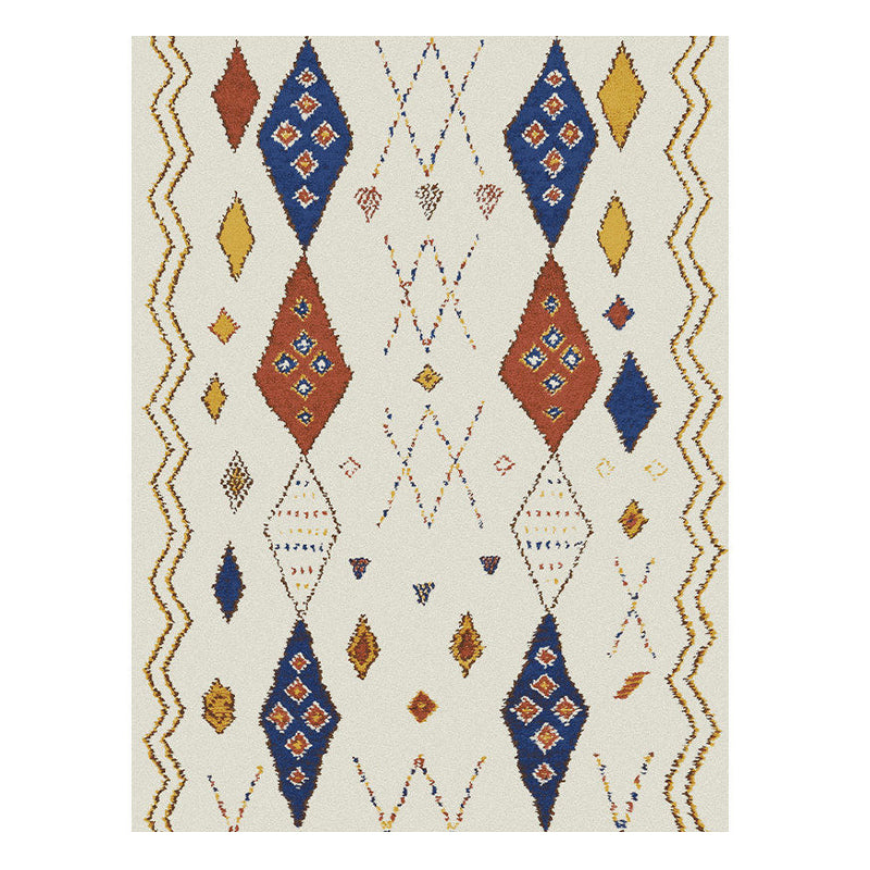 Beige moderner Teppich Polyester Muster Innenblatt Teppich Resistent Teppich für Wohnzimmer