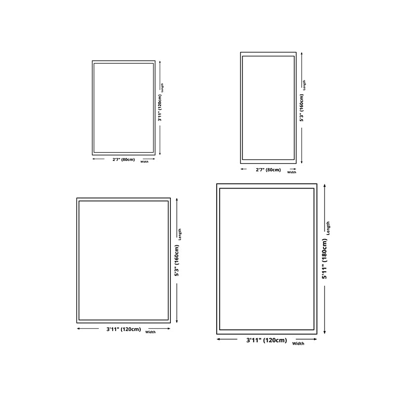 Weißer moderner Teppich Polyester Line Teppich Waschbar Teppich für Wohnzimmer