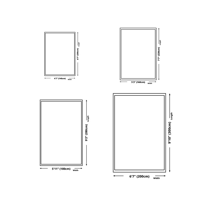 Weißer moderner Teppich Polyester Line Teppich Waschbar Teppich für Wohnzimmer