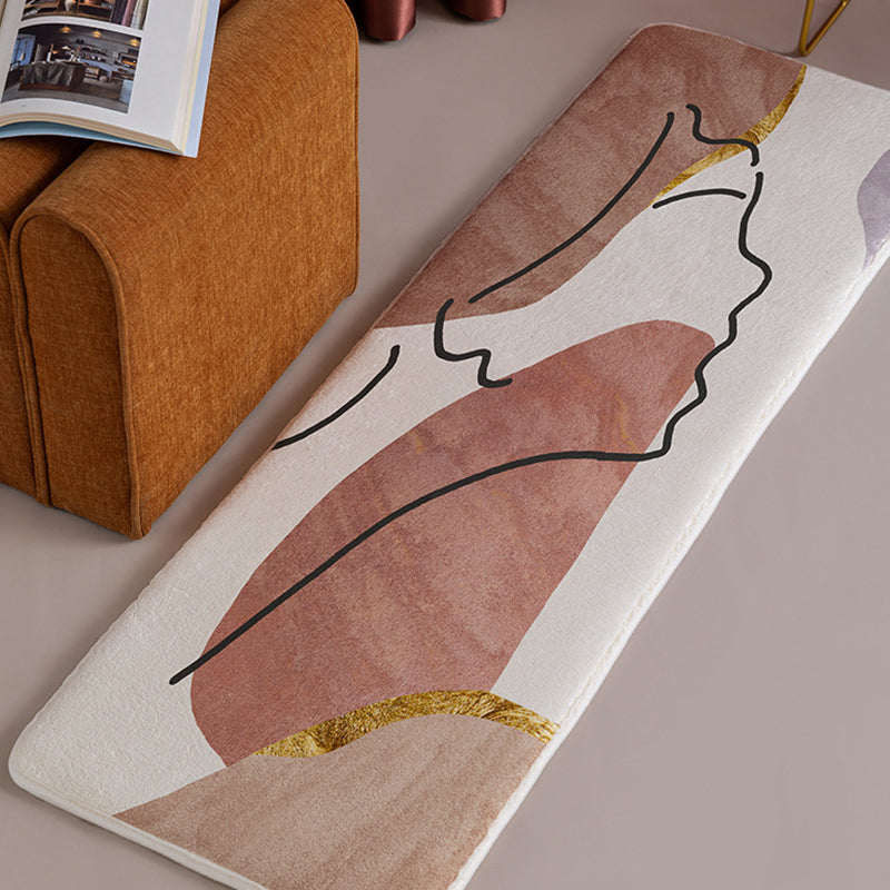 Dunkelgrüner Farbblock Teppich Polyester Nordischer Teppich Färbung widerstandsfähiger Teppich für Salon