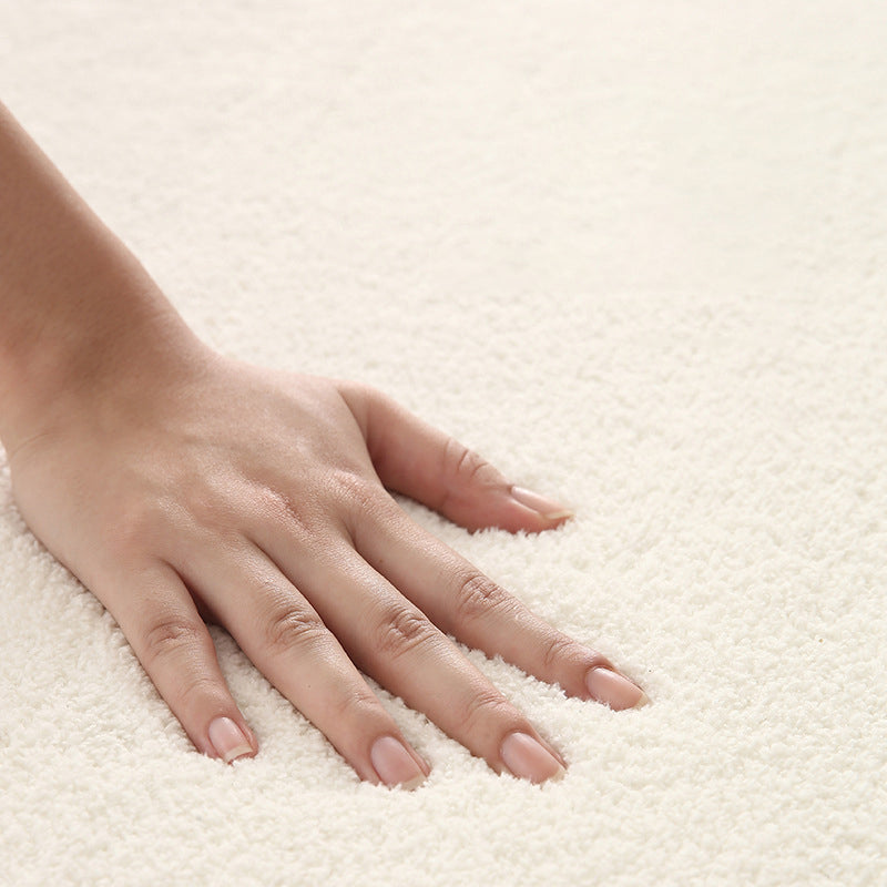 Dunkelgrüner Farbblock Teppich Polyester Nordischer Teppich Färbung widerstandsfähiger Teppich für Salon