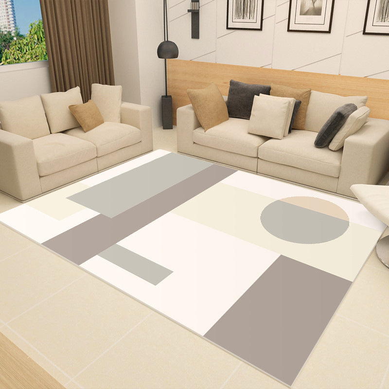 Light Pink Color Lump Rug PVC Nordic Rug Washable Rug for Home Decor