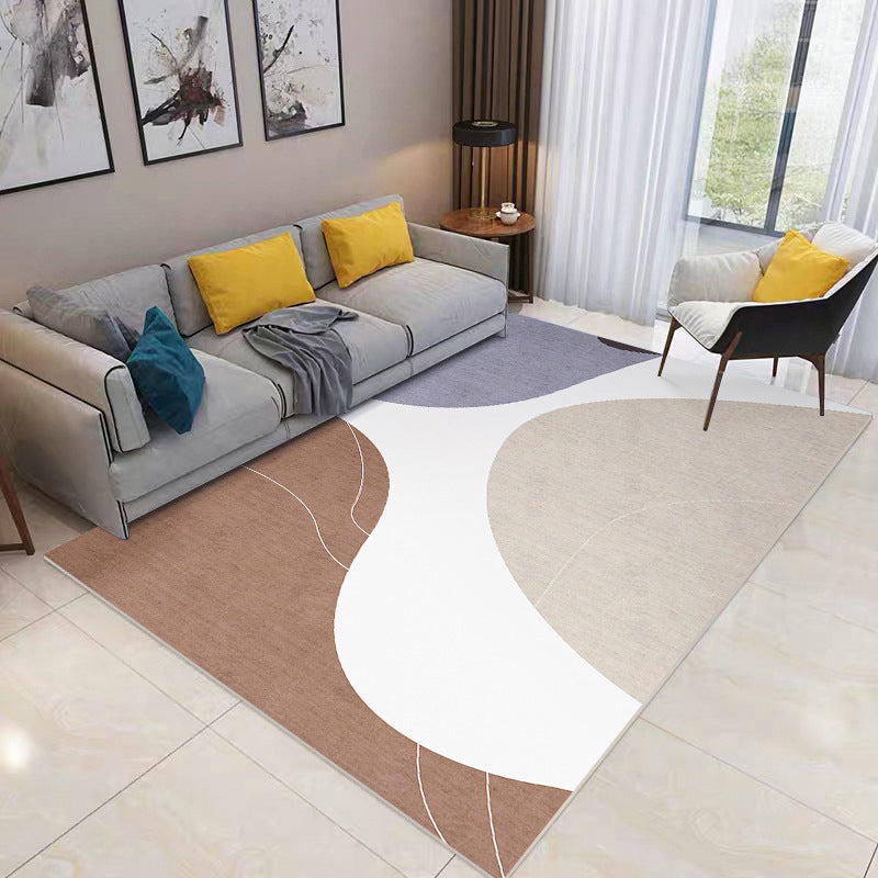 Light Pink Color Lump Rug PVC Nordic Rug Washable Rug for Home Decor