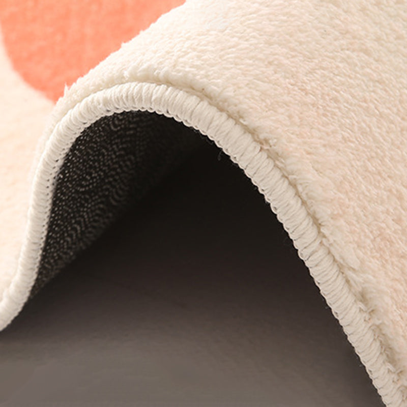 Weißer moderner Teppich Polyester Halbkreis Teppich Färbung widerstandsfähiger Teppich für Wohnkultur