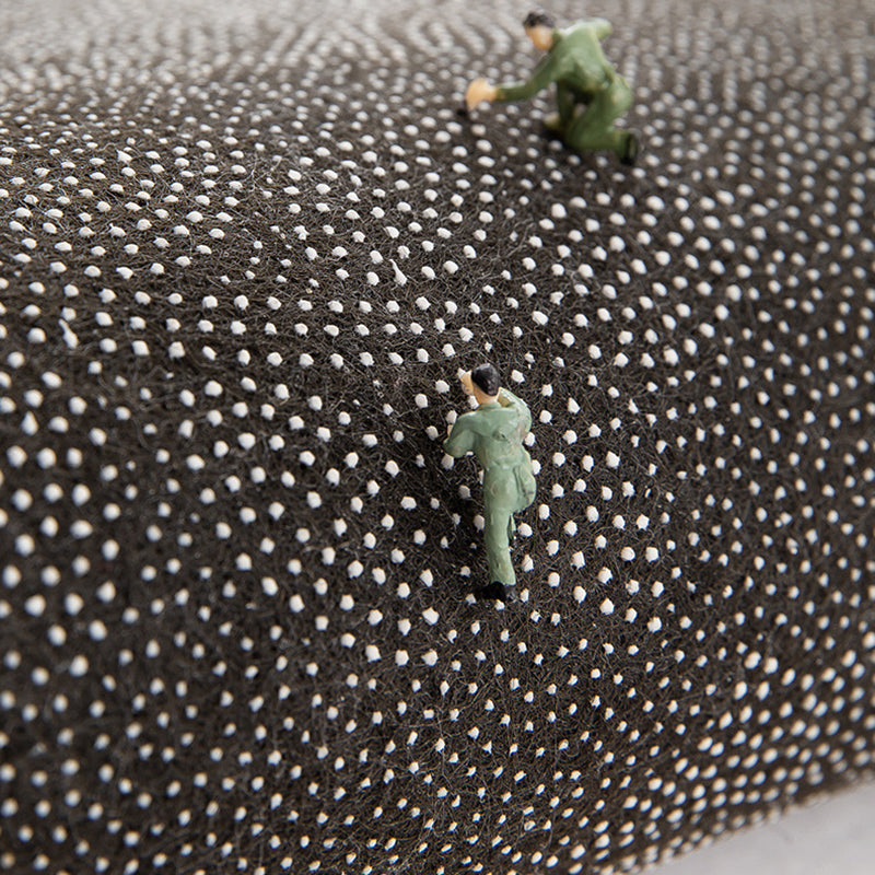 Weißer moderner Teppich Polyester Halbkreis Teppich Färbung widerstandsfähiger Teppich für Wohnkultur