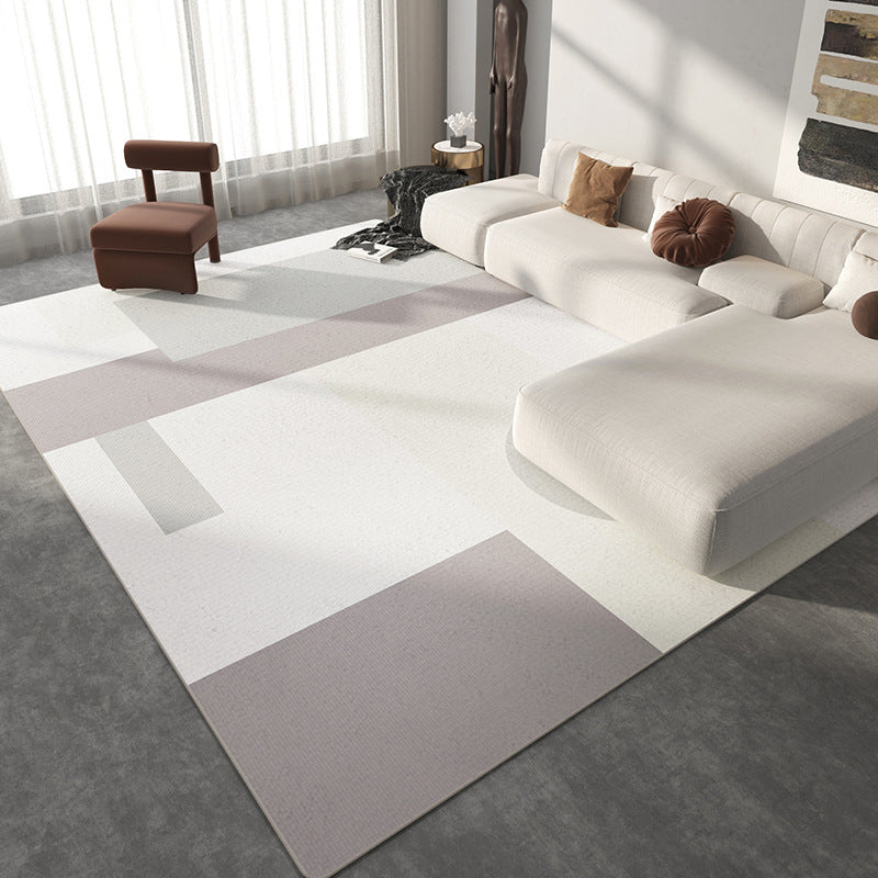 Orange Simple Carpet Blending Color Piece Carpet Stain Resistant Carpet for Home Decor