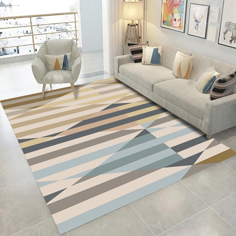 Rosa Muster Teppich Polyester Einfacher Teppichfleckfest -Resistent Teppich für Salon