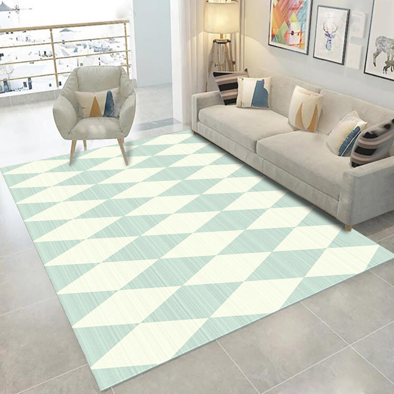 Rosa Muster Teppich Polyester Einfacher Teppichfleckfest -Resistent Teppich für Salon