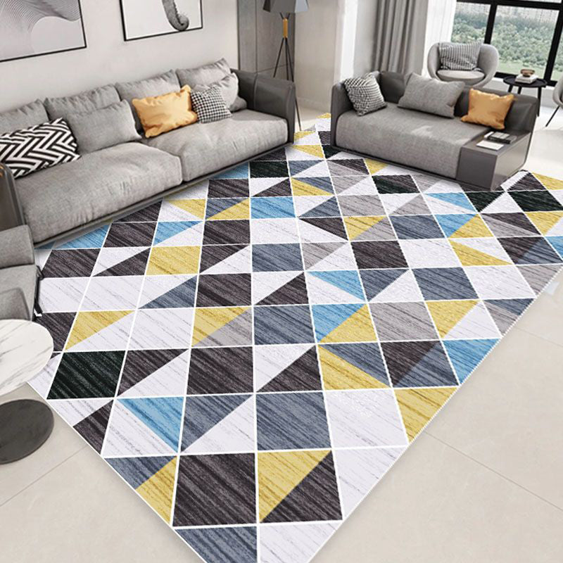 Brown Stone Pattern Carpet Polyester Simple Carpet Washable Carpet for Home Decor