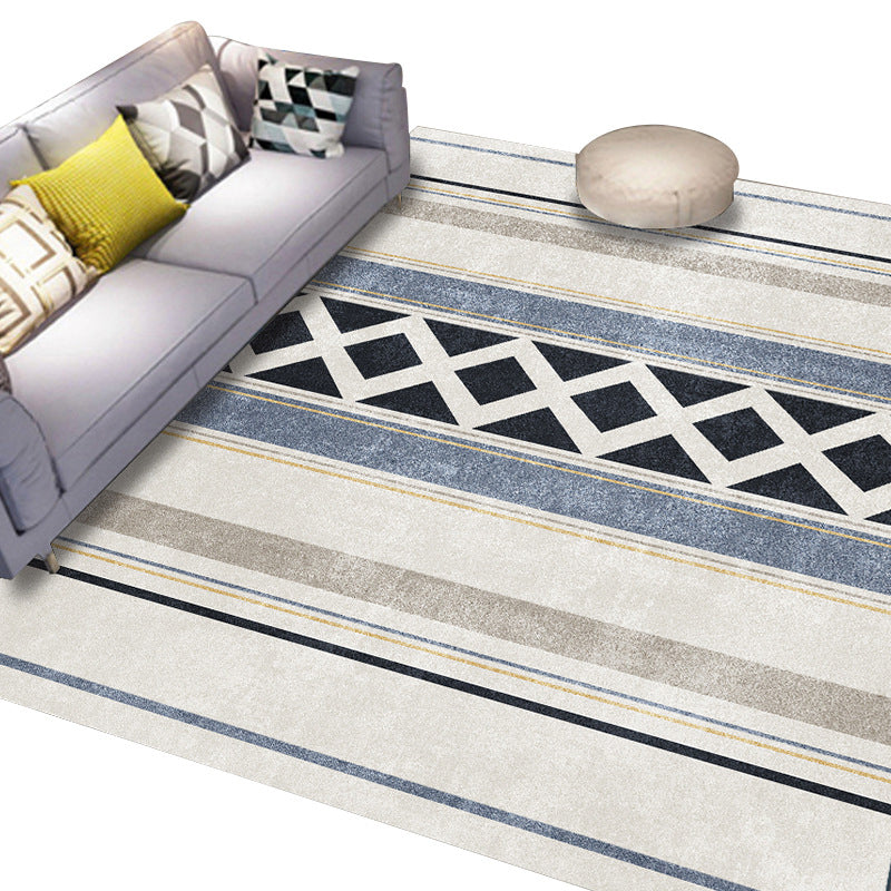 Brown Stone Pattern Carpet Polyester Simple Carpet Washable Carpet for Home Decor