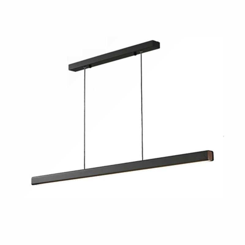 Lámpara de suspensión de restaurante de 1 luces de estilo de isla rectángulo con sombra acrílica