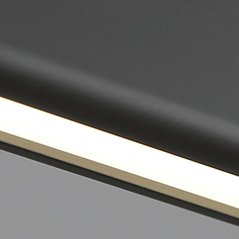 Lámpara de suspensión de restaurante de 1 luces de estilo de isla rectángulo con sombra acrílica