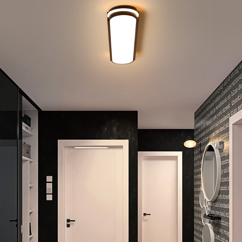 Metal Oval Flush Mount Light Fixture Minimalist Style LED Flush Ceiling Light Fixture