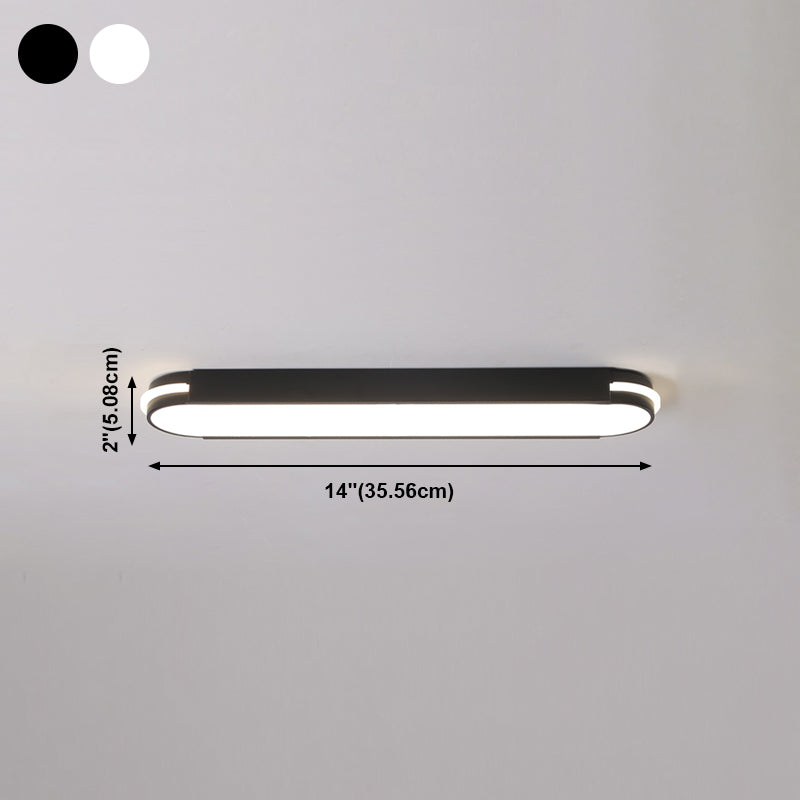 Metal Oval Flush Mount Light Fixture Minimalist Style LED Flush Ceiling Light Fixture
