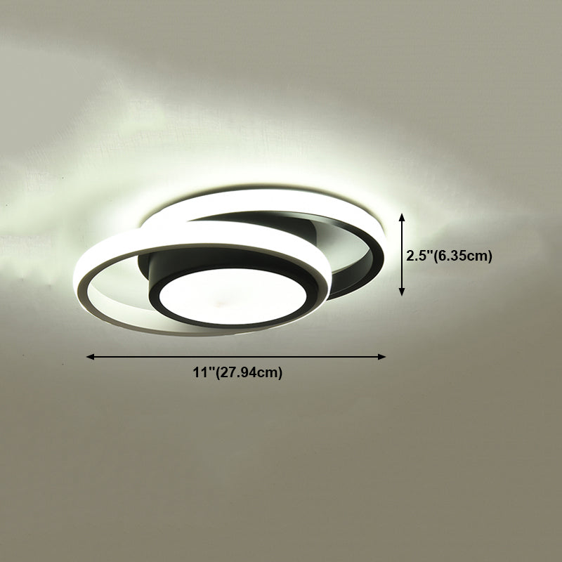 3 Lights Flush Mount Ceiling Lighting Fixture Simplicity LED Ceiling Light