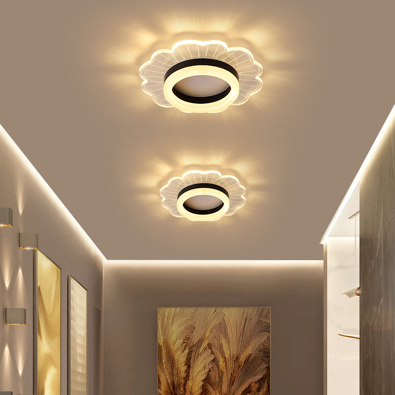 LED Flush Mount Ceiling Lighting Fixture Modern Styles Ceiling Light with Acrylic Shade