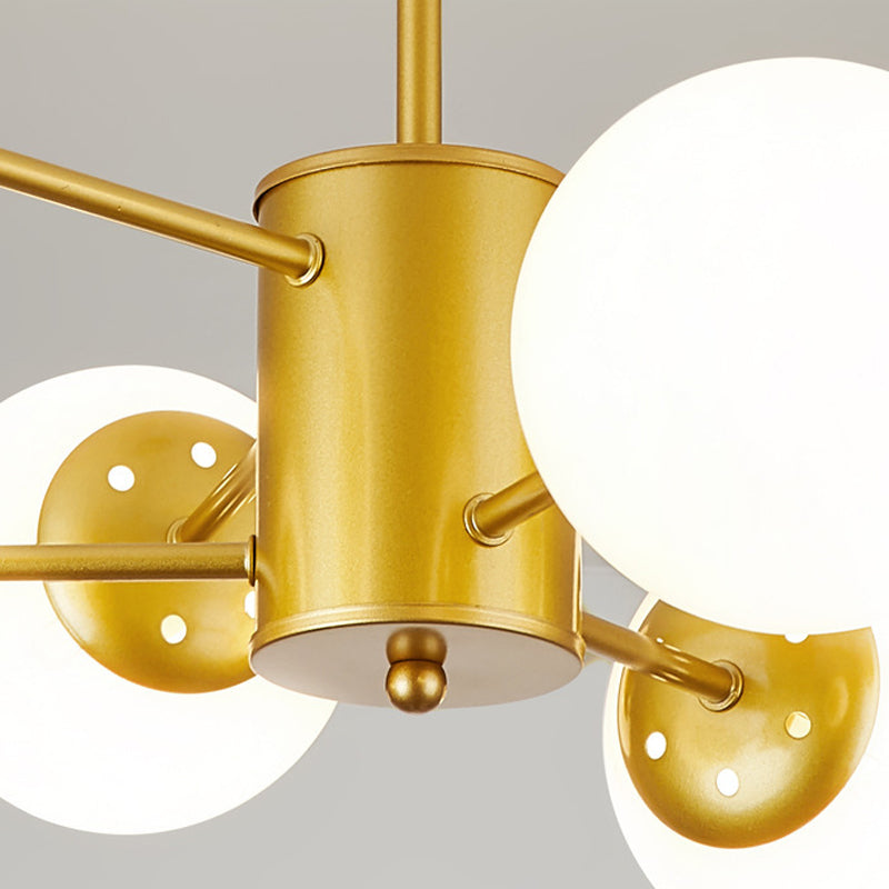 Sitting Room White Glass Chandelier Lighting Fixture Modern Chandelier Pendant Light