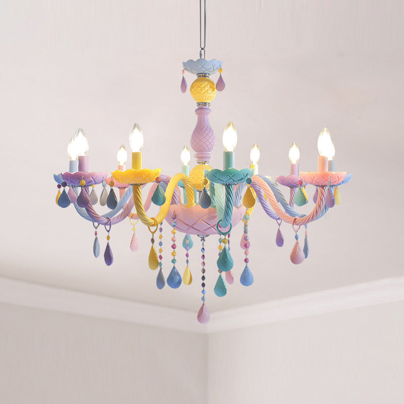 Nordic Macron Chandelier Candle Pendant Lighting Fixtures for Child Room