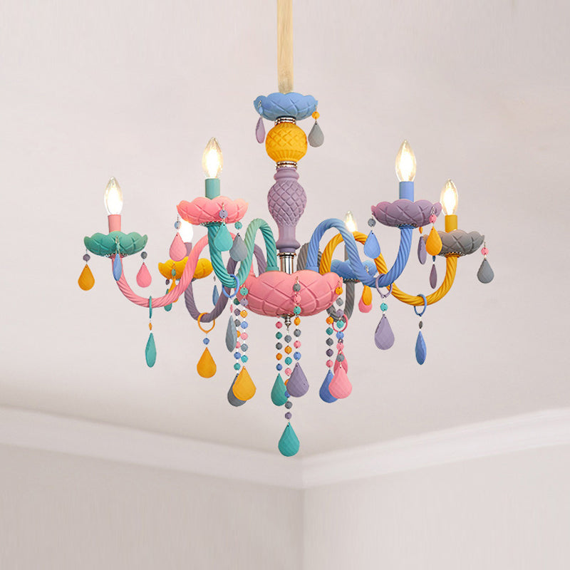 Nordic Macron Chandelier Candle Pendant Lighting Fixtures for Child Room