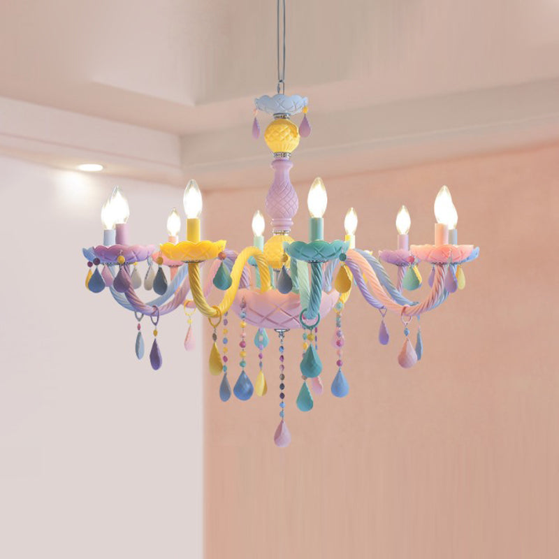 Nordic Macron Chandelier Candle Pendant Lighting Fixtures for Child Room