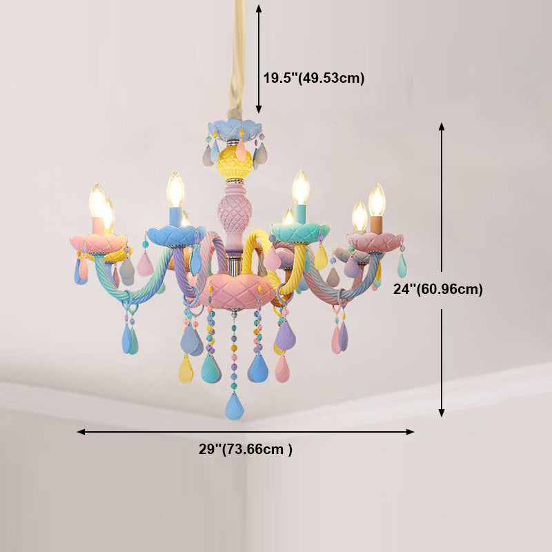 Nordic Macron Chandelier Candle Pendant Lighting Fixtures for Child Room
