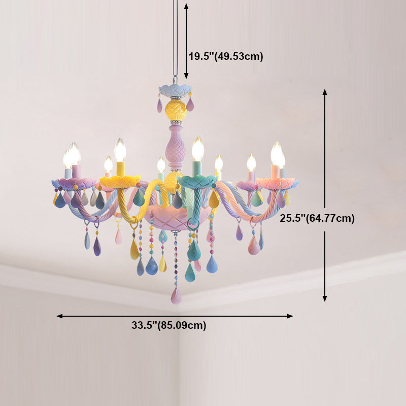 Nordic Macron Chandelier Candle Pendant Lighting Fixtures for Child Room