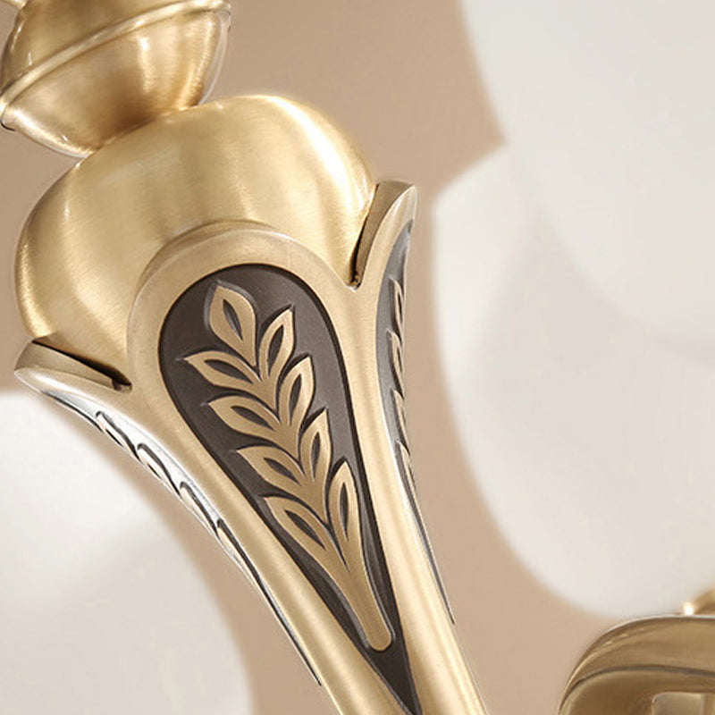 American Style Chandelier Gold Multi Head Glass Hanging Light for Restaurant