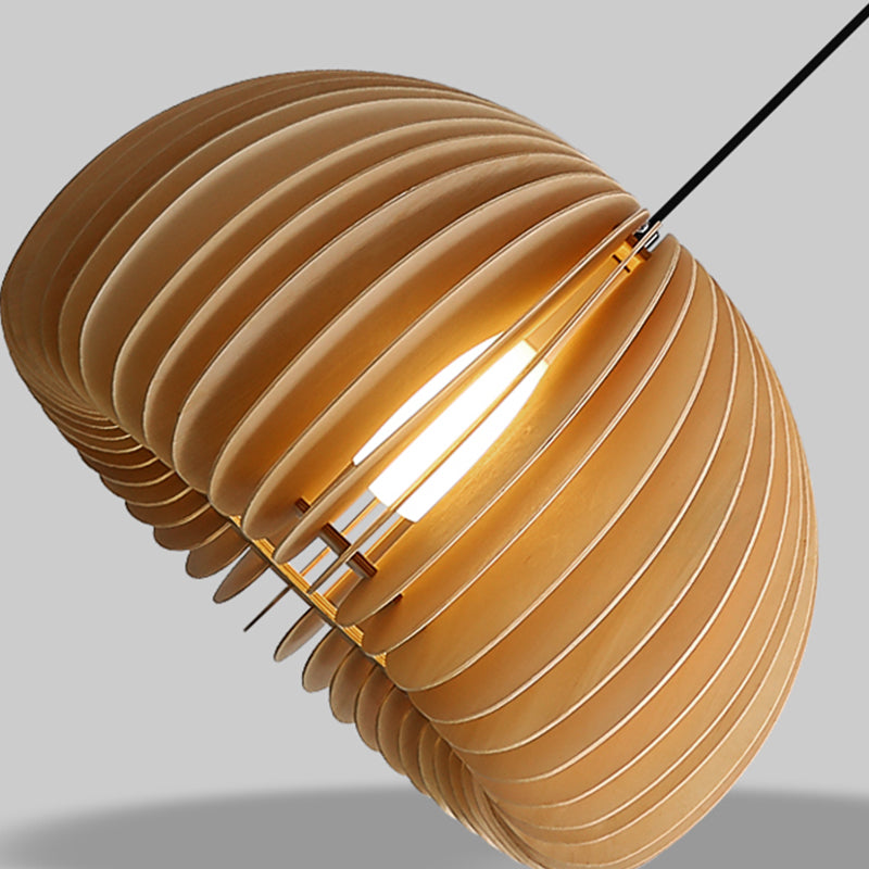 Aménagement de pendentif en bois léger en bois moderne pour le salon