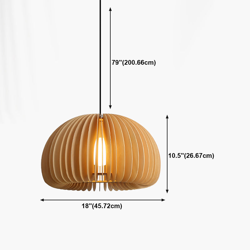 Aménagement de pendentif en bois léger en bois moderne pour le salon