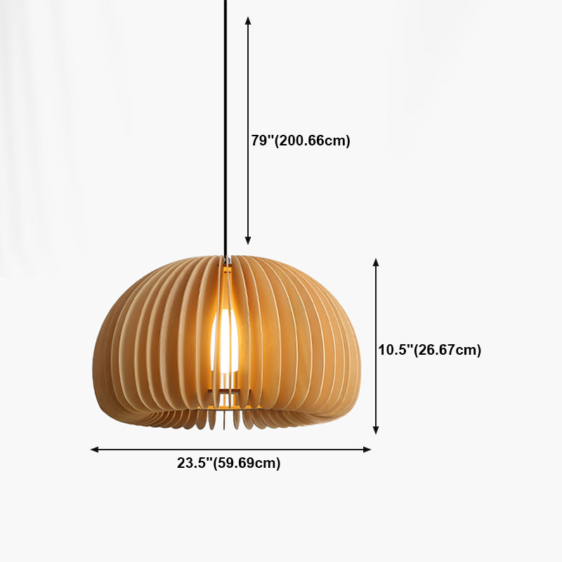Aménagement de pendentif en bois léger en bois moderne pour le salon