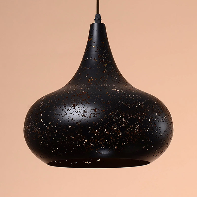 Lumière suspendue industrielle 1 pendentif lumineux avec une teinte en métal pour le salon