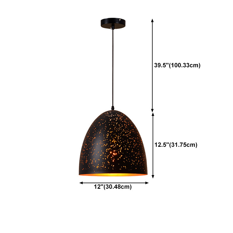 Lumière suspendue industrielle 1 pendentif lumineux avec une teinte en métal pour le salon