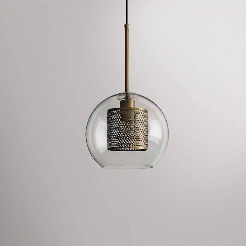 Industrial Glass Hanging Light Household Pendant Lighting for Living Room