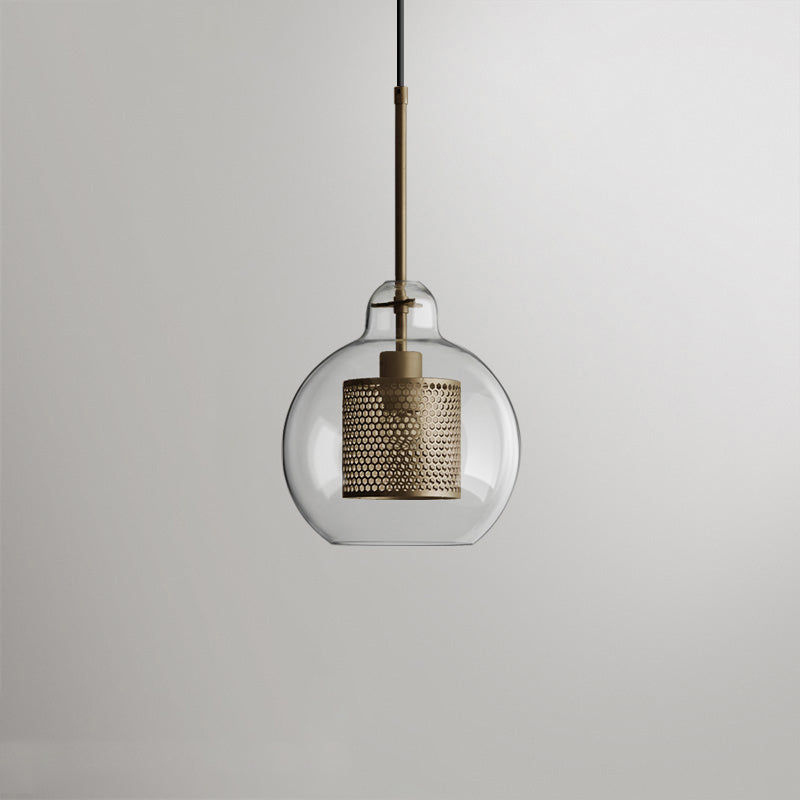 Industrial Glass Hanging Light Household Pendant Lighting for Living Room