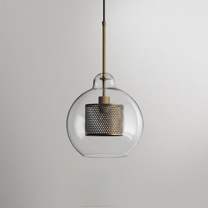 Industrial Glass Hanging Light Household Pendant Lighting for Living Room