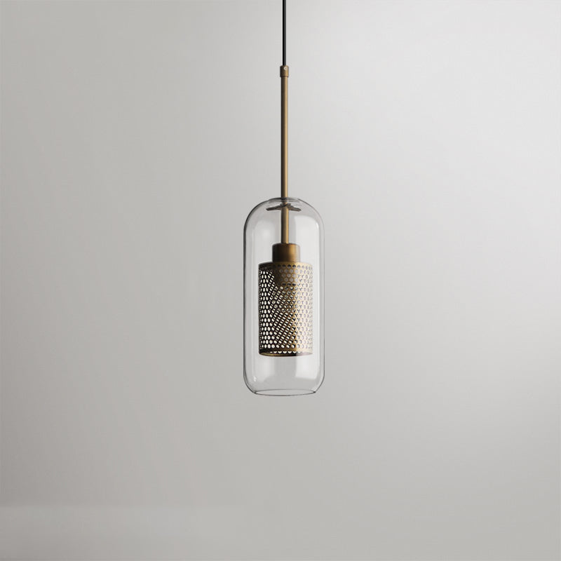 Industrial Glass Hanging Light Household Pendant Lighting for Living Room