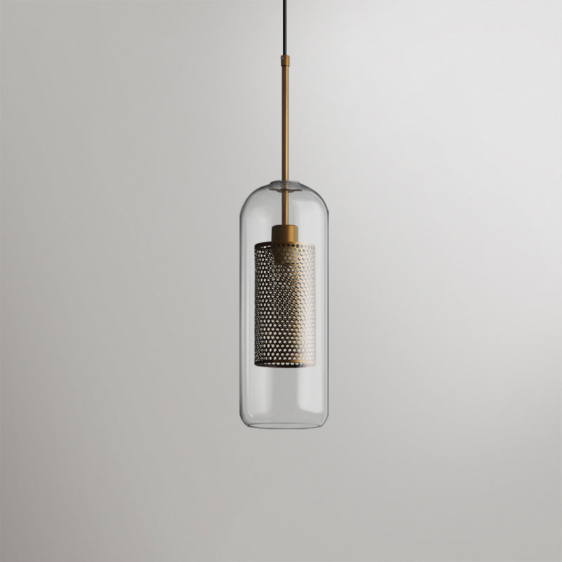 Industrial Glass Hanging Light Household Pendant Lighting for Living Room